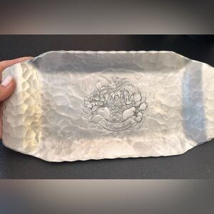 Engraved Antique aluminum Tray